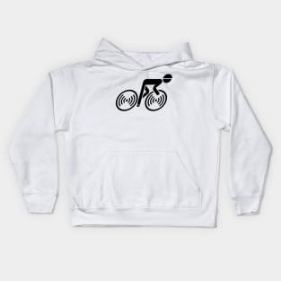 Racing Cyclist (Racer, Road Bike, Bicycle / L–>R / Black) Kids Hoodie